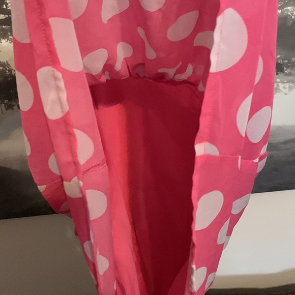 Faded Glory pink and white polka dot dress 10/12 - Picture 7 of 10